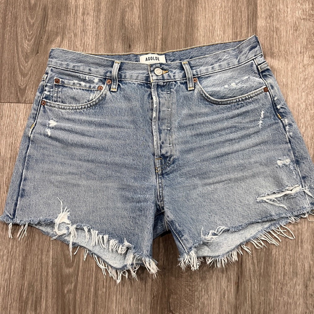 Agolde Parker Loose Long Vintage Shorts